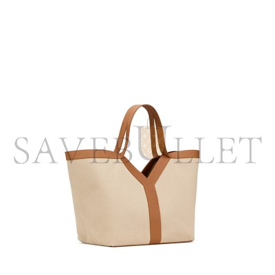 YSL Y TOTE IN CANVAS AND LEATHER 817602FAC7T9856 (38*33*16cm)